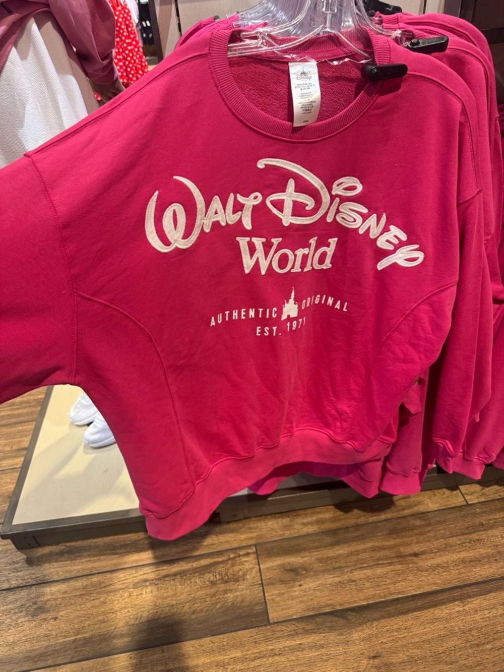 Disney Pink Walt Disney World crew neck